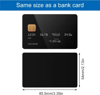 NFC cards are the same size as regular business cards.